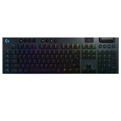 Teclado Mecânico para Jogos de Baixo Perfil RGB Sem Fio Preto - Logitech - G915