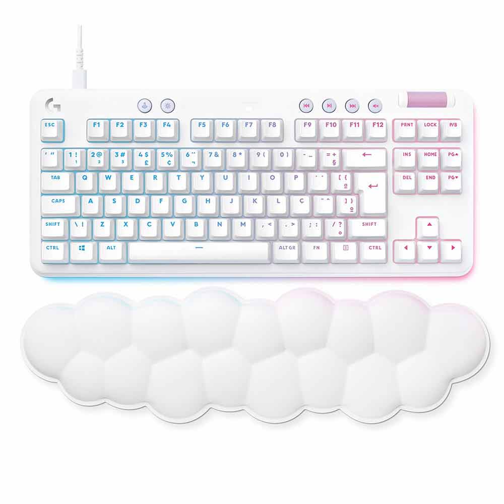 Teclado Gamer com Fio RGB Tactile Branco - Logitech - G713T