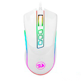 Mouse Gamer para PC e Mac Cobra RGB Lunar White - Redragon - M711W