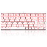 Teclado Mecânico Gamer Redragon Kumara Single Color Lunar White Switch Vermelho - K552W-2