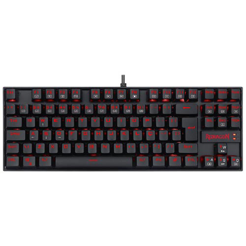 Teclado Mecânico Gamer para Windows e Mac Kumara Single Color Switch Azul - Redragon - K552-2