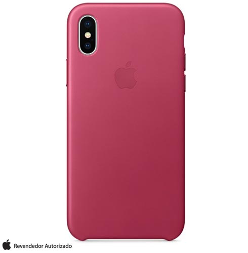 Capa para iPhone X de Couro Pink Fuchsia - Apple - MQTJ2ZM/A