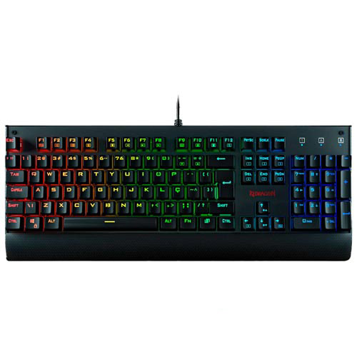 Teclado Mecânico Gamer Redragon Kala RGB Switch Preto e Marrom - K557RGB