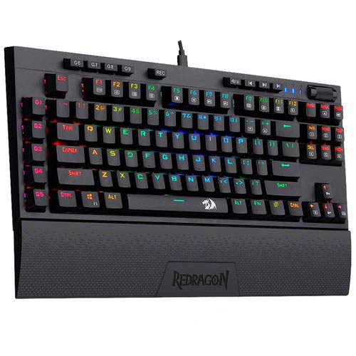 Teclado Gamer Redragon Optico Broadsword RGB Pro Preto (Pt-Blue) - K588RGB-PRO