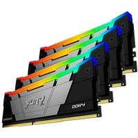 Memória RAM Kingston Fury Renegade RGB, 32GB, DDR4, (4x8GB), 3200MHz, CL16, Preto - KF432C16RB2AK4/32