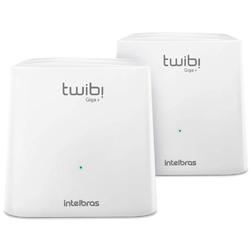 Kit Roteador Wifi Dual Band Mesh Twibi Giga+ Branco Intelbras