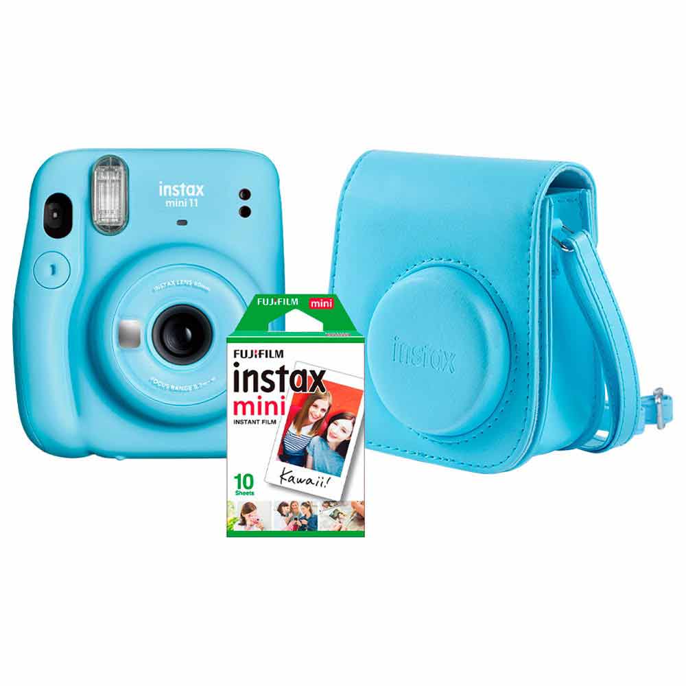 Kit Câmera Instax Mini 11 Fujifilm Azul - 705067499