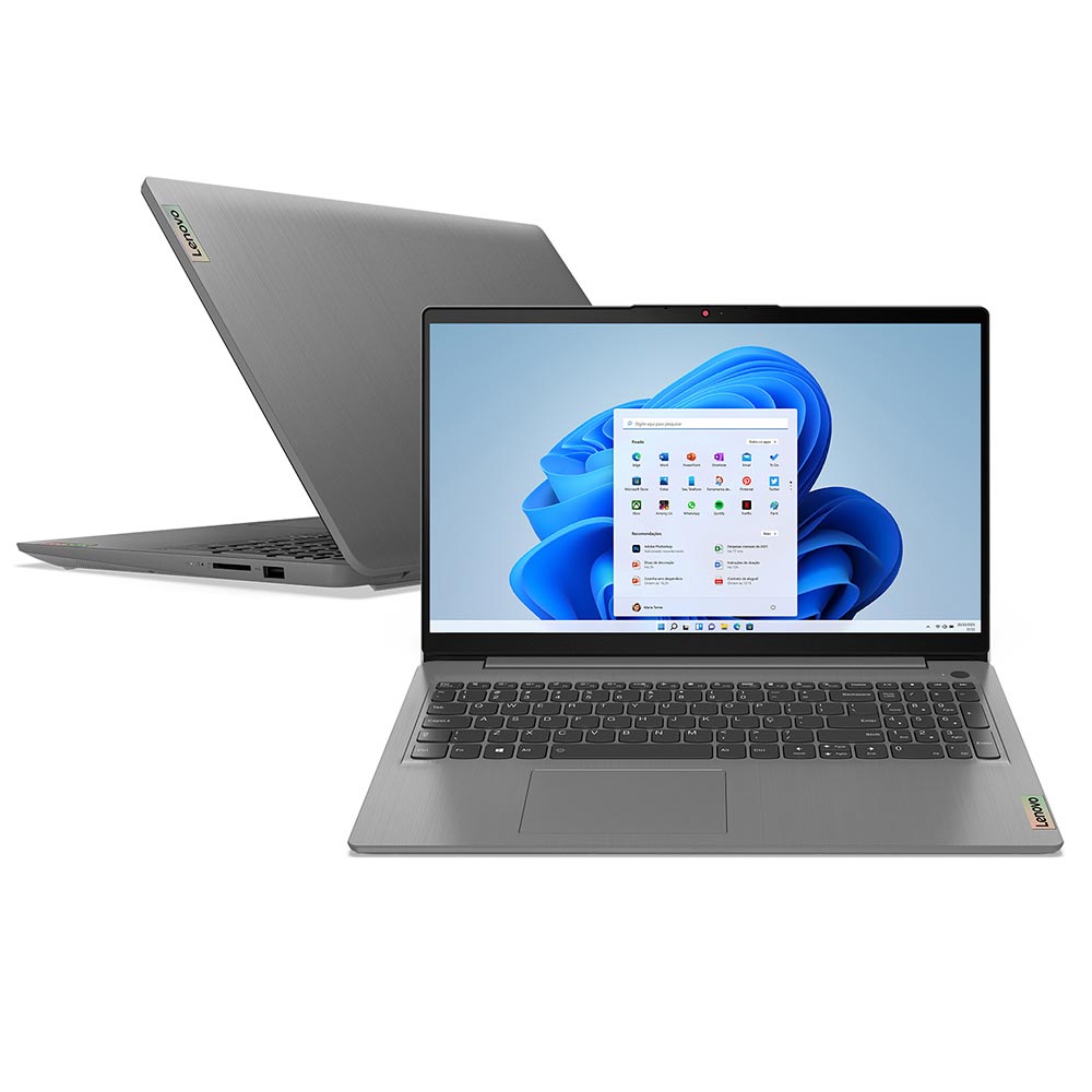 Notebook Lenovo ideapad 3i, Intel Core i5 1135G7, 8GB, 512GB SSD, Tela de 15,6, Iris Xe - 82MD000WBR