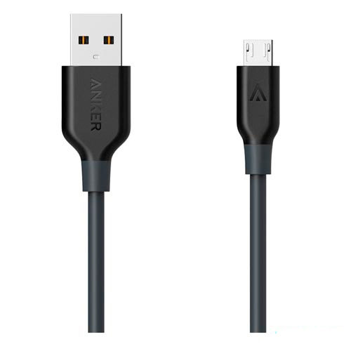 Cabo Micro USB Powerline para Aparelhos com entrada Micro USB Cinza - Anker - A8134H11