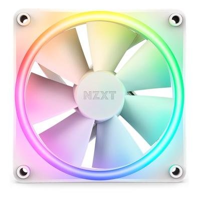 Ventoinha NZXT F120RGB Duo, 120mm, Led RGB, Branco - RF-D12SF-W1