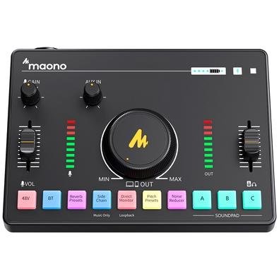 Mesa de Som Maono Caster C2 NEO, USB e Bluetooth, Bateria até 7 Horas, Preto - AMC2 NEO (BLACK)