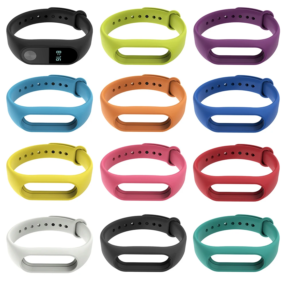Silicone Wrist Strap para Xiaomi Mi Band 2, Assista Acessórios, Pulseira Sport