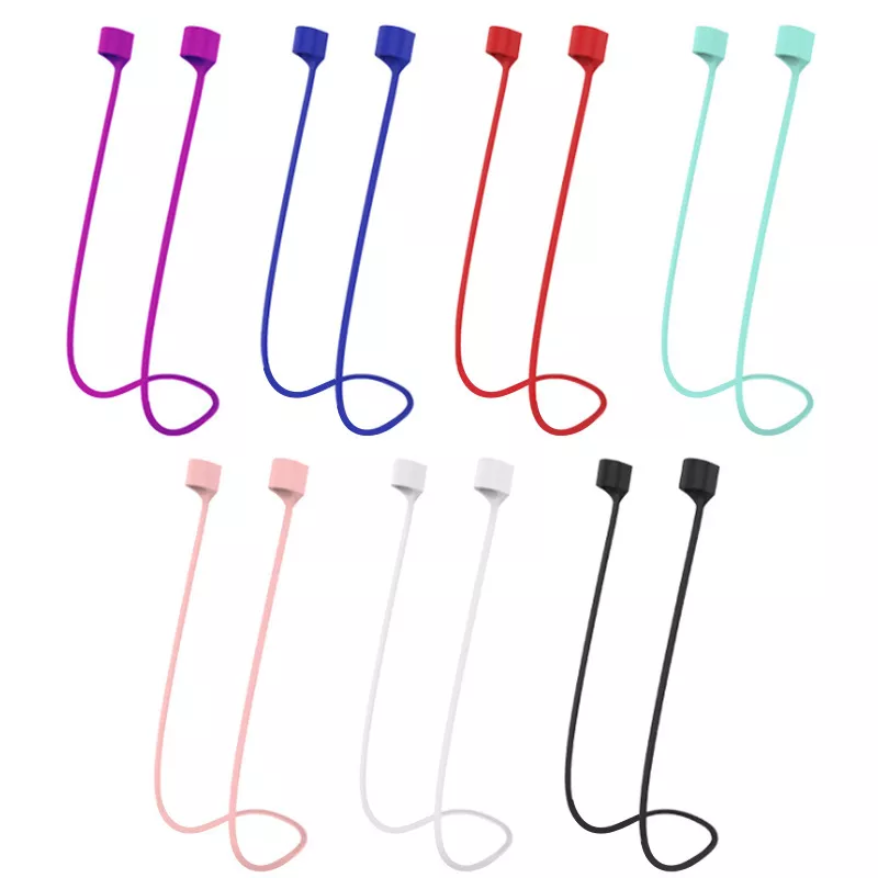 Cabo de silicone para fone de ouvido sem fio, suporte anti-perdas para apple iphone x 8 7 airpods bluetooth, faixa para o pescoço