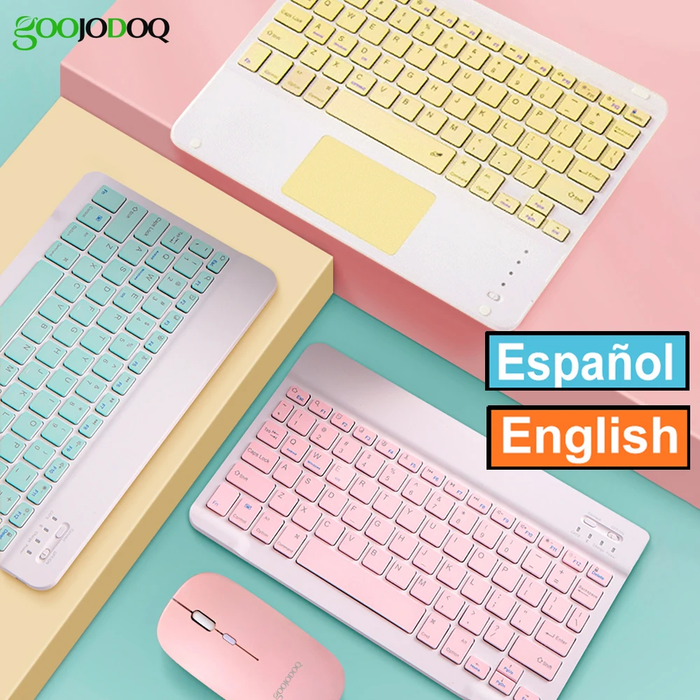 Teclado e Mouse sem Fio para Samsung Xiaomi Touchpad, Teclado Bluetooth para iPad Pro 11Mini