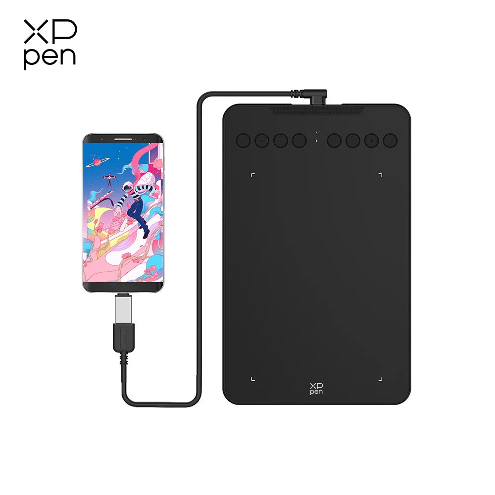 Xppen 7*4.3 Polegada 16k nível de pressão gráficos tablet deco mini7 v2 desenho digital tablet 8 teclas para android mac windows cromo