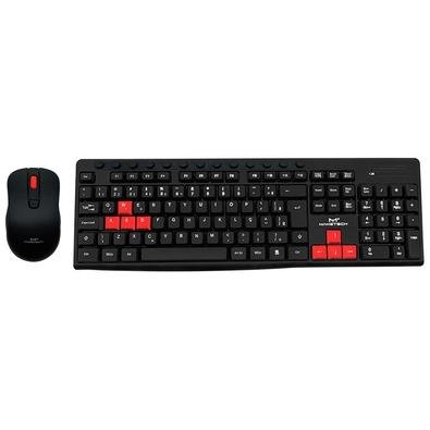 Kit Teclado e Mouse Sem Fio Maketech CW-0257, 2.4GHz, ABNT2, 1600DPI, Preto - 552811