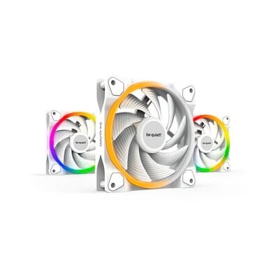Kit Ventoinhas 3 Unidades Be Quiet! Asas de Luz, 120mm, ARGB, Branco - BL101