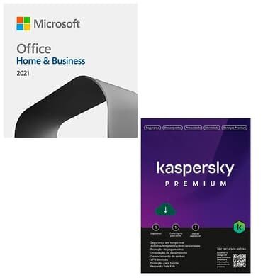 Microsoft Office Home & Business 2021 ESD - Digital para Download + Kaspersky AntivÃÂ­rus Premium 1 Dispositivo 1 Ano, Digital para Download
