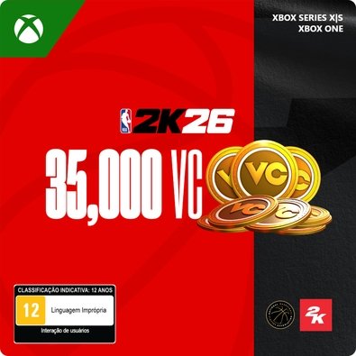 Gift Card NBA 2K26: 35,000 Moedas Virtuais (VC), Xbox