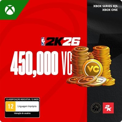 Gift Card NBA 2K26: 450,000 Moedas Virtuais (VC), Xbox
