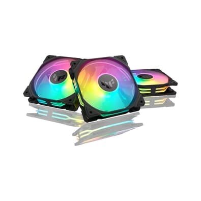 Kit com 3 Ventoinha Asus TUF Gaming TR120 Reverse , 120mm, ARGB, Preto - 90DA00D0-B00020