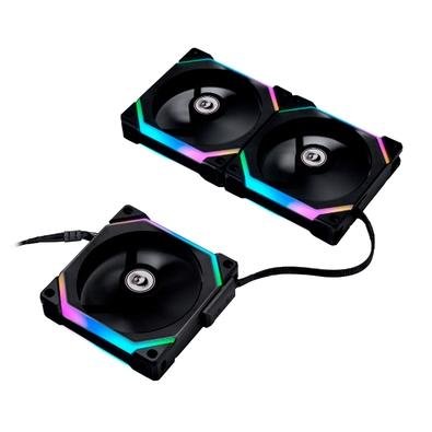 Kit Com 3 Ventoinhas Redragon By Lian Li, 120mm, RGB, Com Controladora, Preto - UFSL1203BSI