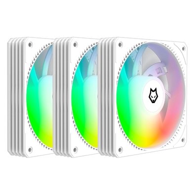 Kit com 3 Ventoinhas Husky Arctic Breeze, 120mm, ARGB, Branco - HKCF300BR
