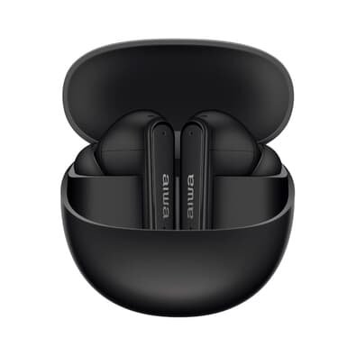 Fone De Ouvido AIWA Earbud, Bluetooth 5.4, IPX4 ANC, Preto - AWS-EB-04-B